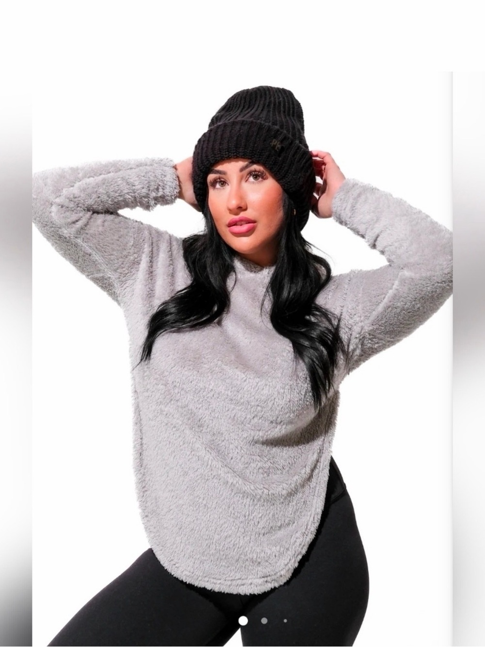 Pebby Forevee Side Slit Sherpa Hoody